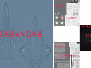 Arrow sixth generation stealth fighter jet 3D Model