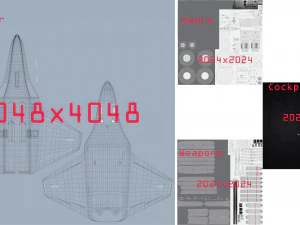 DAGGER Light sixth generation stealth fighter jet 3D Model