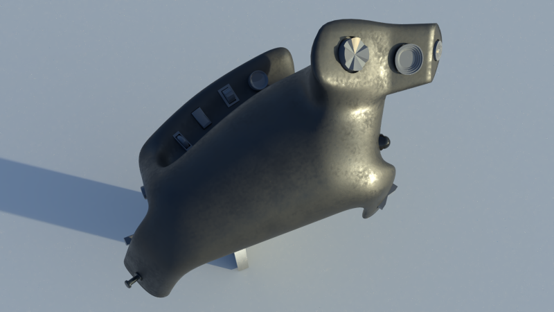 Throttle grip for next generation fighter jet Modello 3D .c4d .max .obj .3ds .fbx .stl .blend