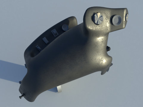 Throttle grip for next generation fighter jet Modelo 3D