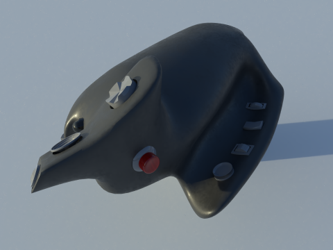 Throttle grip for next generation fighter jet Modello 3D