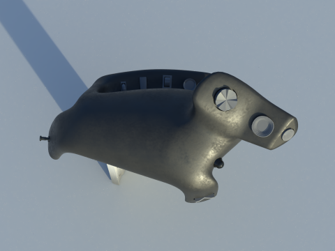 Throttle grip for next generation fighter jet Modello 3D