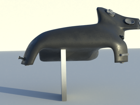 Throttle grip for next generation fighter jet Modello 3D