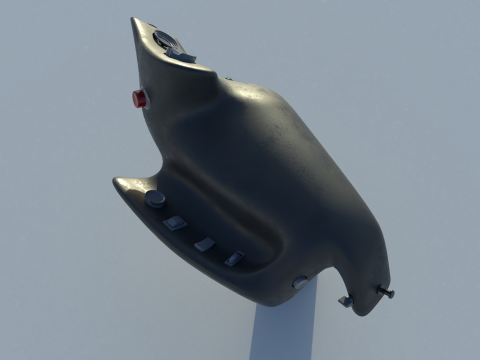 Throttle grip for next generation fighter jet Modello 3D