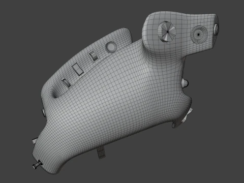 Throttle grip for next generation fighter jet 3D Model