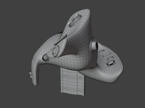 Throttle grip for next generation fighter jet Modello 3D