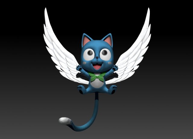 happy fairy tail zbrush 3D Model .c4d .max .obj .3ds .fbx .stl .blend 