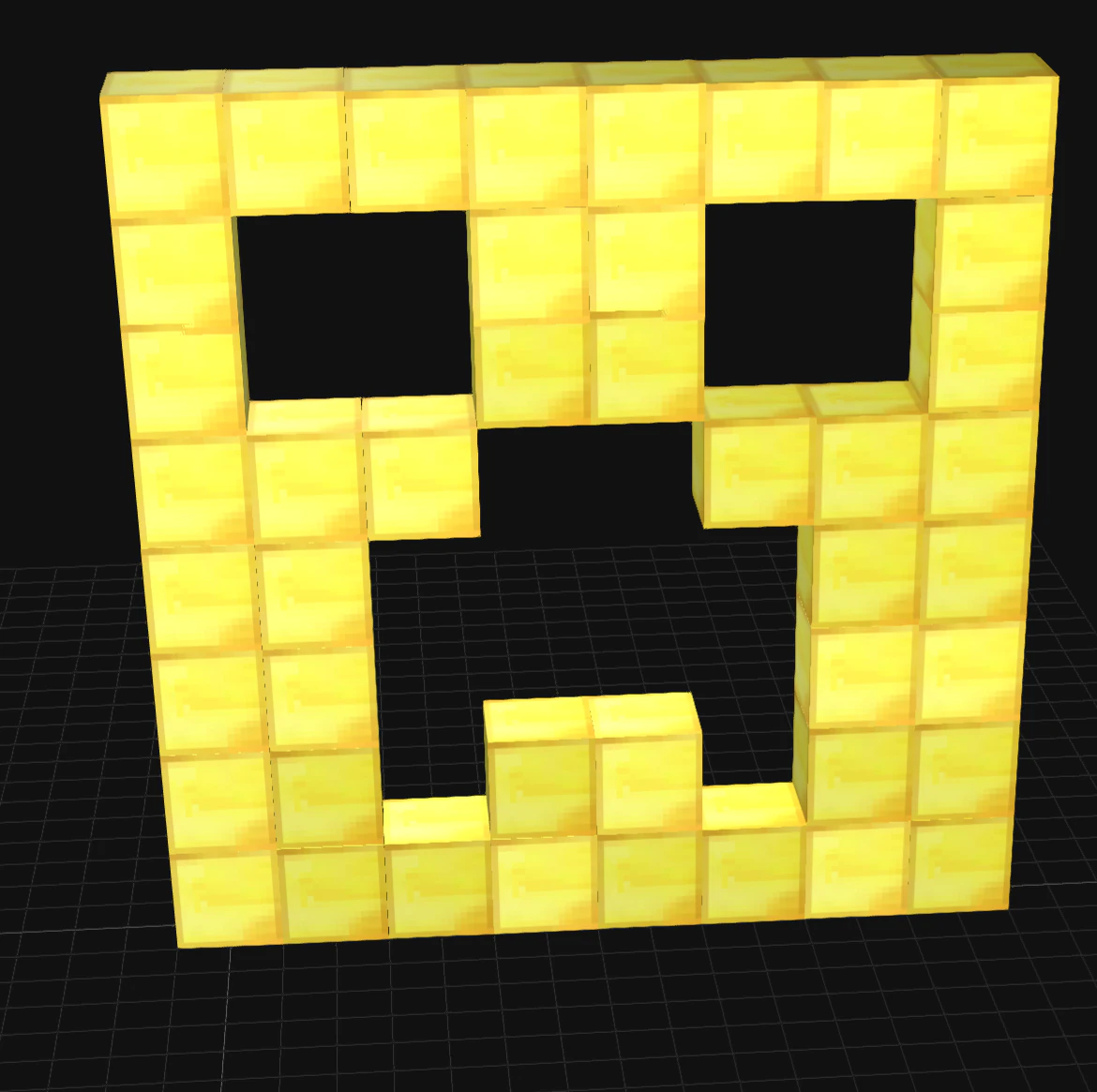 minecraft gold creeper head 3D Model .c4d .max .obj .3ds .fbx .stl .blend 