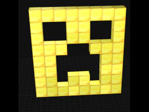 Testa rampicante d'oro di Minecraft Modello 3D