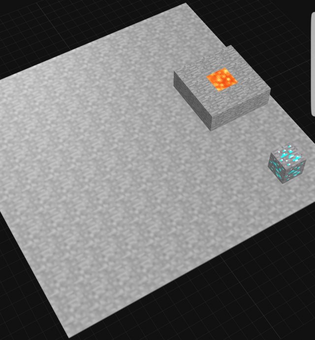 minecraft stone plate Model 3D .c4d .max .obj .3ds .fbx .stl .blend 