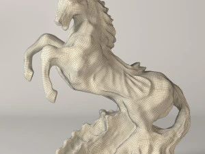 घोड़े की मूर्ति 3D मॉडल