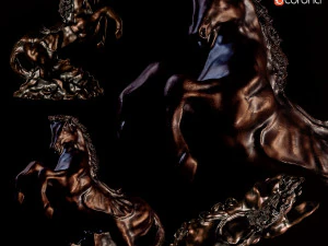 말 조각상 3D 모델