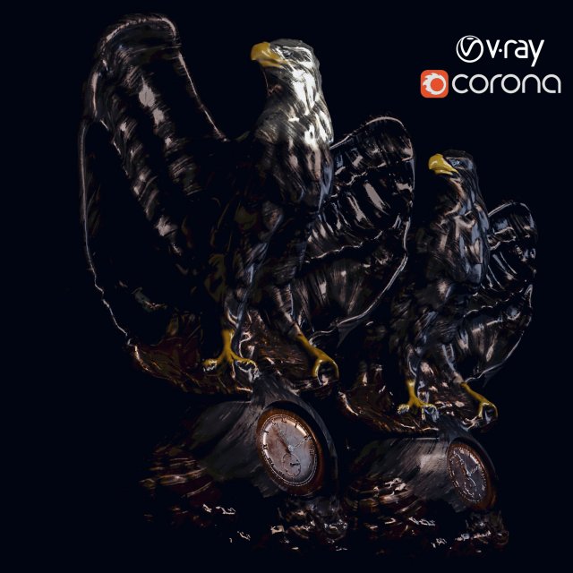 eagle statue 3D Модель .c4d .max .obj .3ds .fbx .stl .blend 