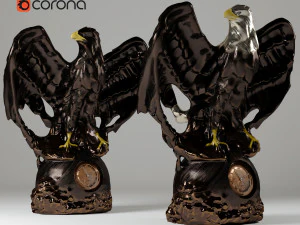 老鹰雕像 3D 模型