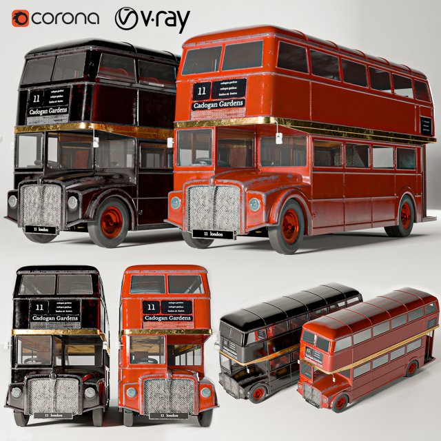 busroutemaster 3D 모델 .c4d .max .obj .3ds .fbx .stl .blend 