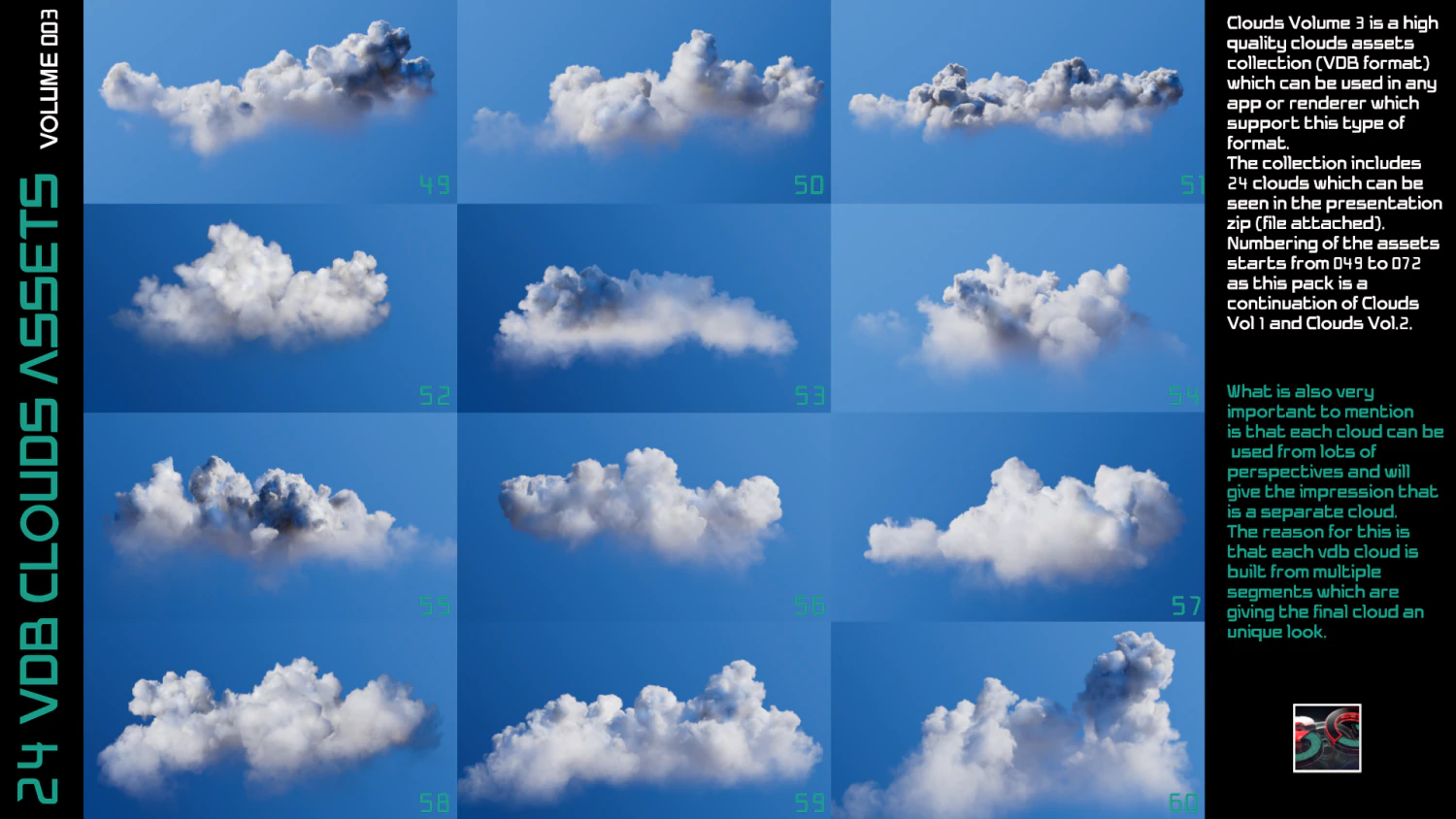vdb clouds volume 3 3D Model .c4d .max .obj .3ds .fbx .stl .blend