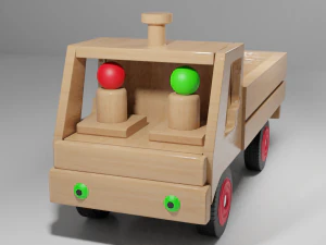 wood truck 3D Model