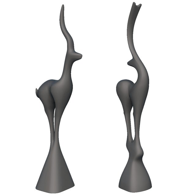 deer standing deco 3D Print Model .c4d .max .obj .3ds .fbx .stl .blend 
