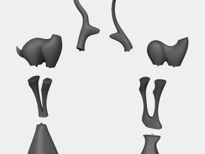 deer standing deco 3D Print Model