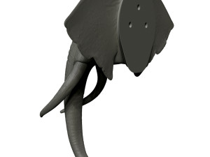 elephant head trophy wall mount 3D प्रिंट मॉडल