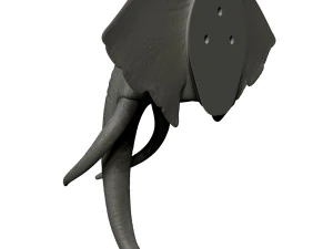 elephant head trophy wall mount 3D Print Model