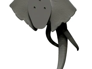 elephant head trophy wall mount 3D Print Model