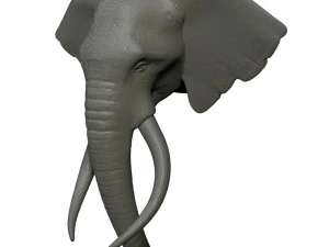elephant head trophy wall mount 3D Print Model