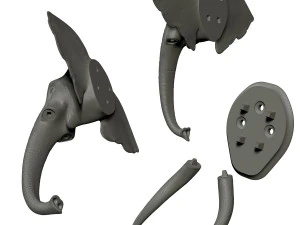 elephant head trophy wall mount 3D Print Model