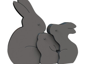 easter rabbit puzzle Modelo de impresión 3D