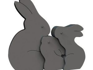 zagadka z kr&oacute;likiem wielkanocnym Model do druku 3D