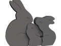 easter rabbit puzzle Modelo de Impressão 3D