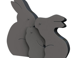 easter rabbit puzzle 3D Принт Модель