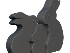 easter rabbit puzzle 3D Принт Модель