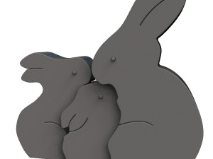 easter rabbit puzzle 3D Принт Модель