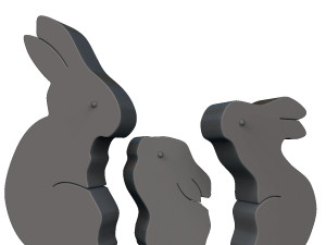 easter rabbit puzzle 3D Принт Модель