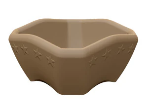 bonsai pot unglazed primitive square 3D Print Model
