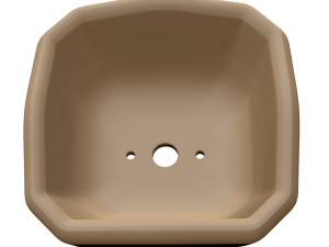 bonsai pot unglazed primitive square Model Cetak 3D