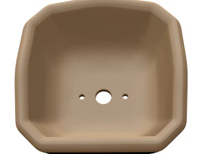 bonsai pot unglazed primitive square 3D Print Model