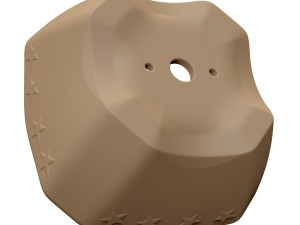 bonsai pot unglazed primitive square Model Cetak 3D