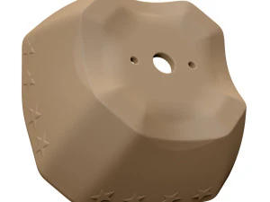 bonsai pot unglazed primitive square 3D Print Model