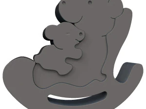bear family puzzle 3D Print Model