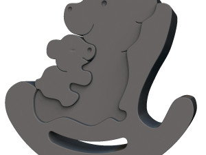 bear family puzzle Modelo de Impressão 3D