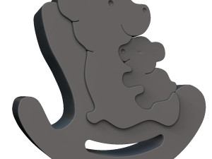 bear family puzzle Modelo de Impressão 3D