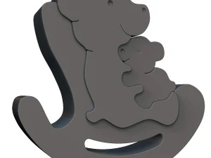 bear family puzzle 3D Print Model