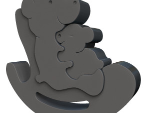 bear family puzzle Modelo de Impressão 3D