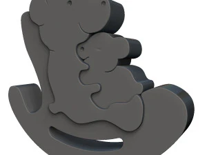 bear family puzzle 3D Print Model