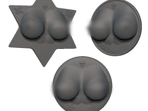 boobs pierced fridge magnets 3D Print Model