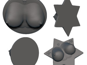 boobs pierced fridge magnets 3D Принт Модель
