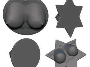 boobs pierced fridge magnets 3D Print Model