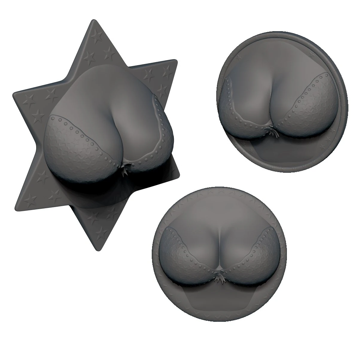 cleavage busty bra fridge magnets 3D Print Model .c4d .max .obj .3ds .fbx .stl .blend 